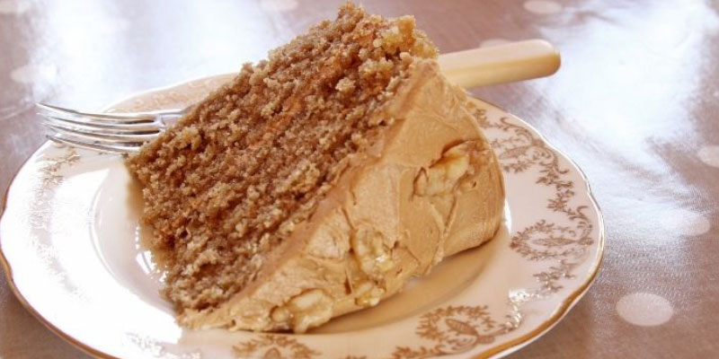 coffee and walnut cake - low sugar cake recipes 