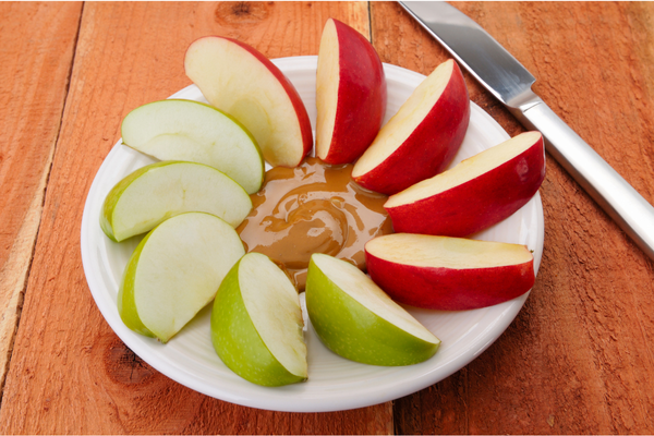 high protein snacks apples and almond butter