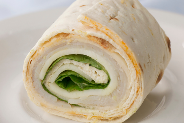 high protein snacks turkey wrap