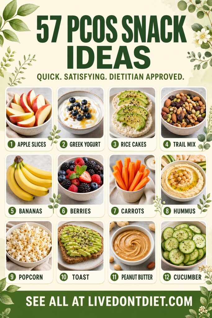 PCOS snack ideas pin