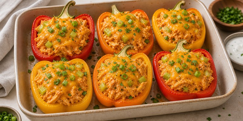 Buffalo Chicken Stuffed Peppers Recipe - Low Carb (2026)