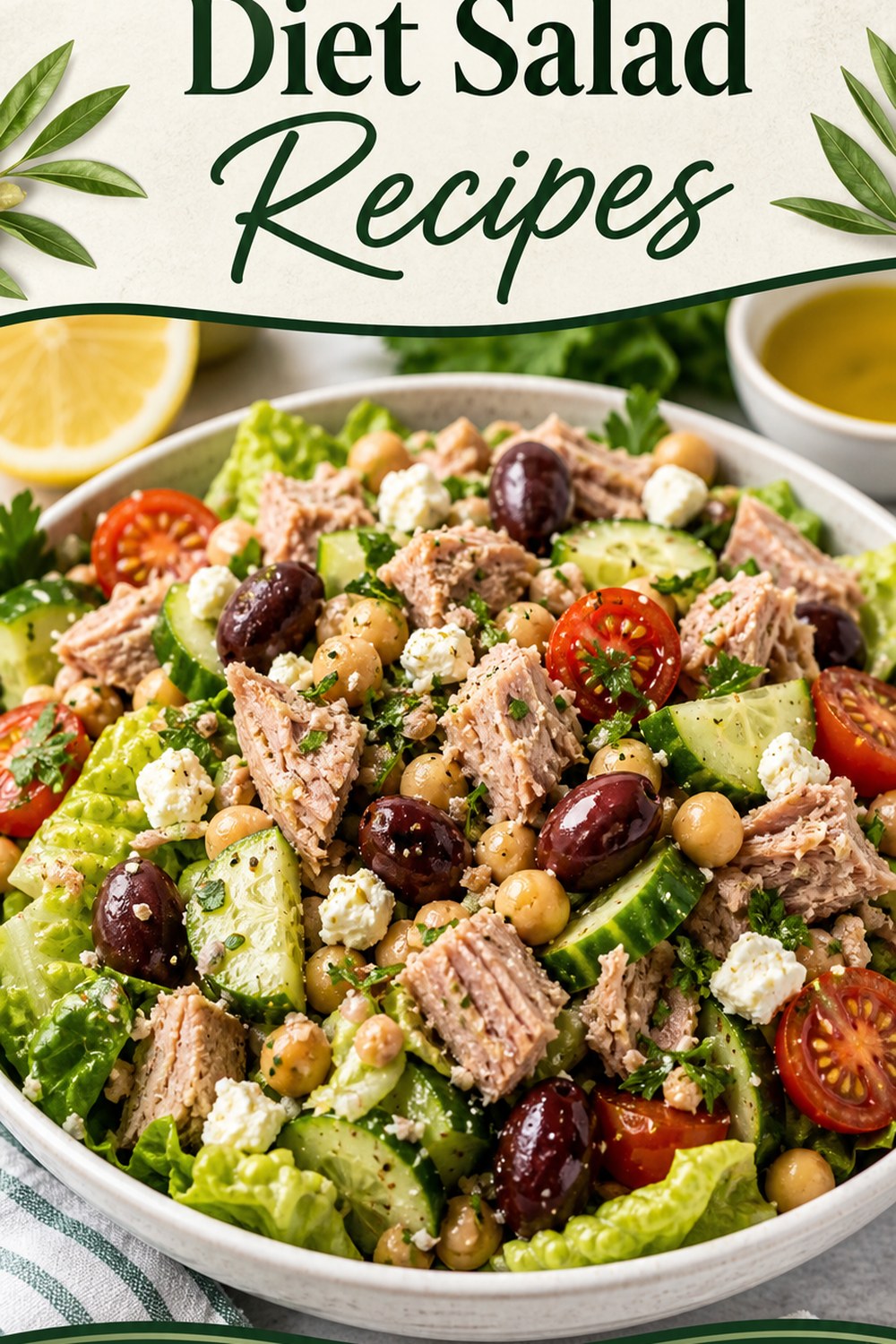 mediterranean diet salad recipes Pinterest pin
