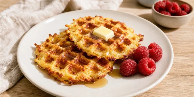 Crispy 2-Ingredient Easy Keto Waffles